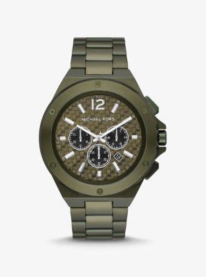 michael kors olive watch|Oversized Lennox Gunmetal Watch .